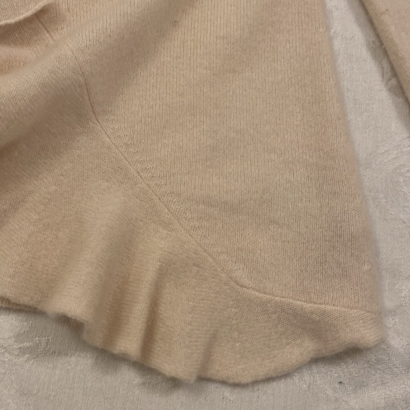 MAGASCHONI %100 cashmere Women's Casual Open Front Ruffle Cardigan Size M - Picture 4 of 8